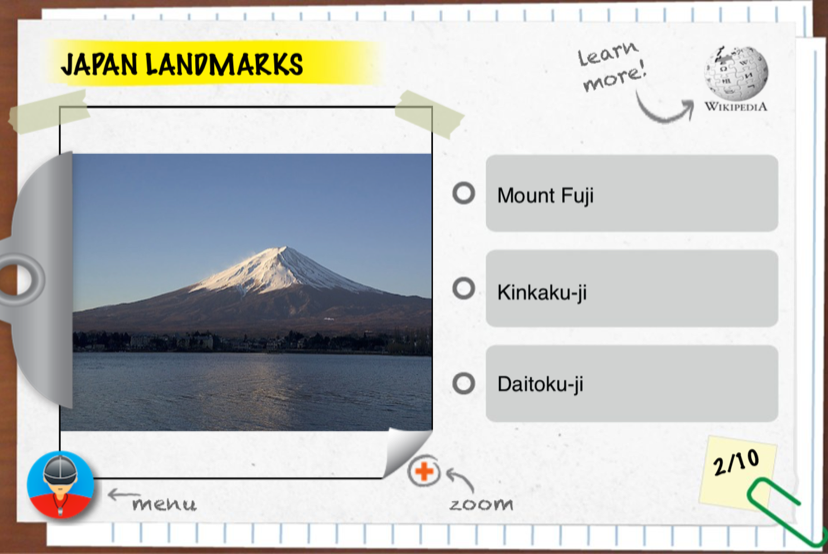 Learn mode: study each prefecture with pictures