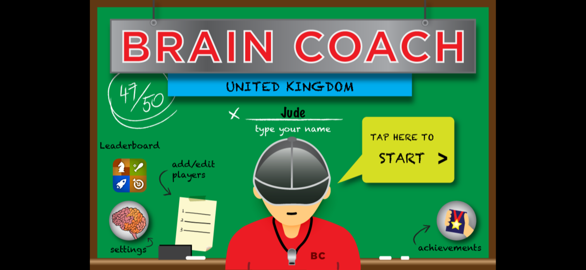 Main menu with player profiles