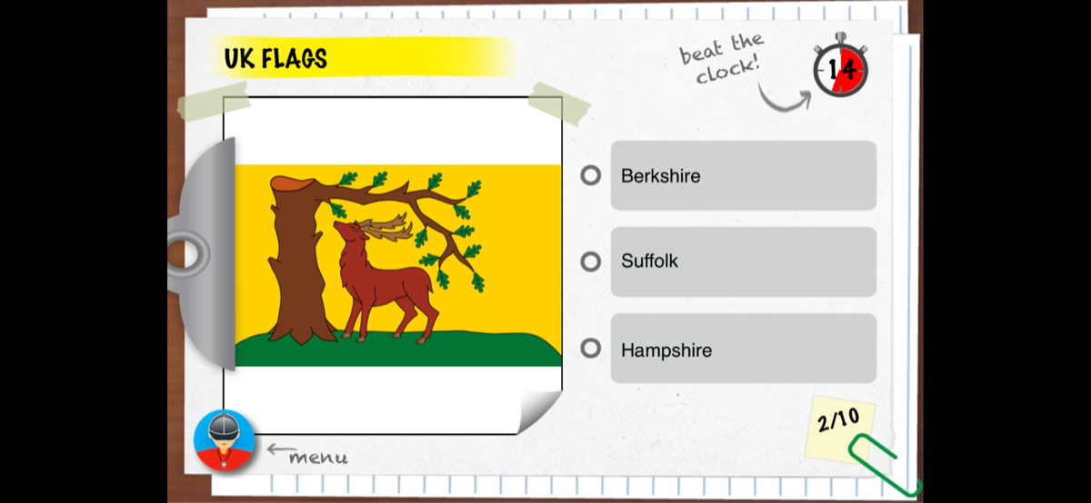 Game Challenge: UK geography question with map